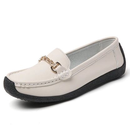 Fashionable, Bold and Beautiful DressWoman Shoes Leather Casual Shoes With Low Heels Loafers Women's Flats 2025 New Zapatos De Mujer Elegant Heel Footwear Women