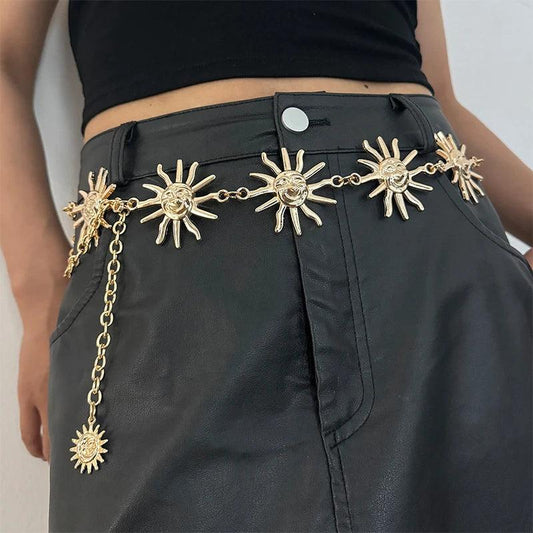 Metal Vintage High Waist Chain Belt for Women - Just The Fly Way