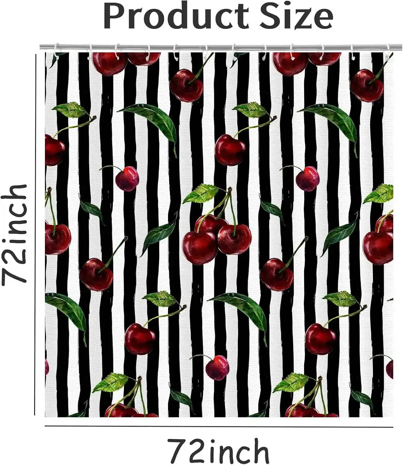 Cherry Shower Curtain for Bathroom - Just The Fly Way