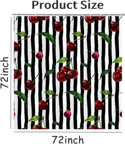 Cherry Shower Curtain for Bathroom - Just The Fly Way