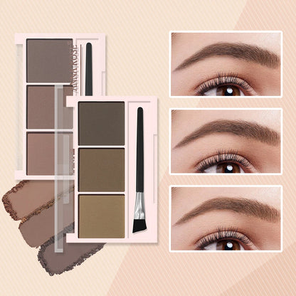 Fashionable, Bold and Beautiful DressThree-color eyebrow powder shadow three-dimensional eyebrow shape waterproof and sweat-proof natural long-lasting eyebrow powder