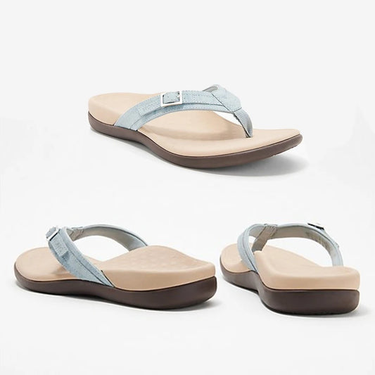 Secret Dig Women Sandals Arch Support Flip Flops for Plantar Fasciitis Comfort Summer Sandals Flat Bottomed Casual Flip Flops - Just The Fly Way