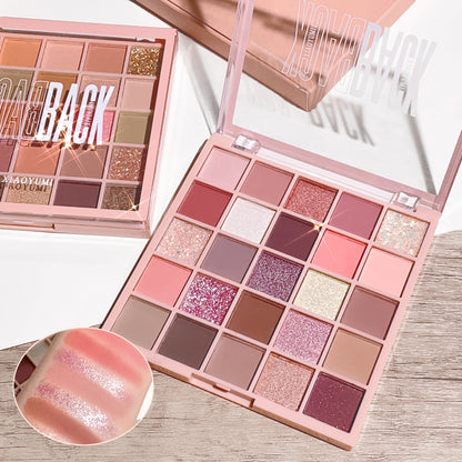 Fashionable, Bold and Beautiful Dress25 Colors Eyeshadow Palette High Gloss Cement Grey Rose Brown Color Tone Matte Glitter Daily Makeup Dry Rose Eyeshadow For Music