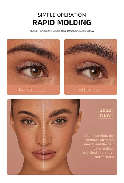 Fashionable, Bold and Beautiful Dress6 Color Wild Eyebrow Styling Cream Eyebrow Shaping Gel Soap Wax Clear Eyebrow Cream Tint Brow Lift With Brush