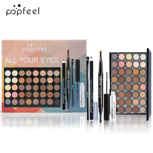 Fashionable, Bold and Beautiful DressPOPFEEL Eye Makeup Set, Eyeshadow Palette, Eyeliner, Mascara, Eyebrow Pencil, Makeup Tool Set Box, Gifts For Women
