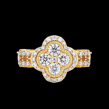 Moissanite 18k White Gold over S925 Sterling Silver Ring - Just The Fly Way