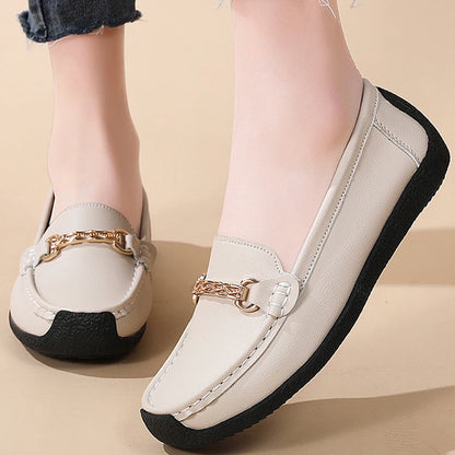 Fashionable, Bold and Beautiful DressWoman Shoes Leather Casual Shoes With Low Heels Loafers Women's Flats 2025 New Zapatos De Mujer Elegant Heel Footwear Women