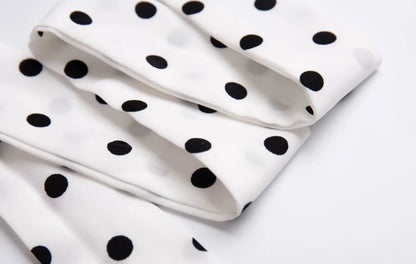 Bold and Sassy Retro Polka Dot Halter Maxi Dress - Just The Fly Way