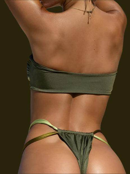 Bandeau Bikini Set Swimsuit For Women Bathing Suits - Just The Fly Way
