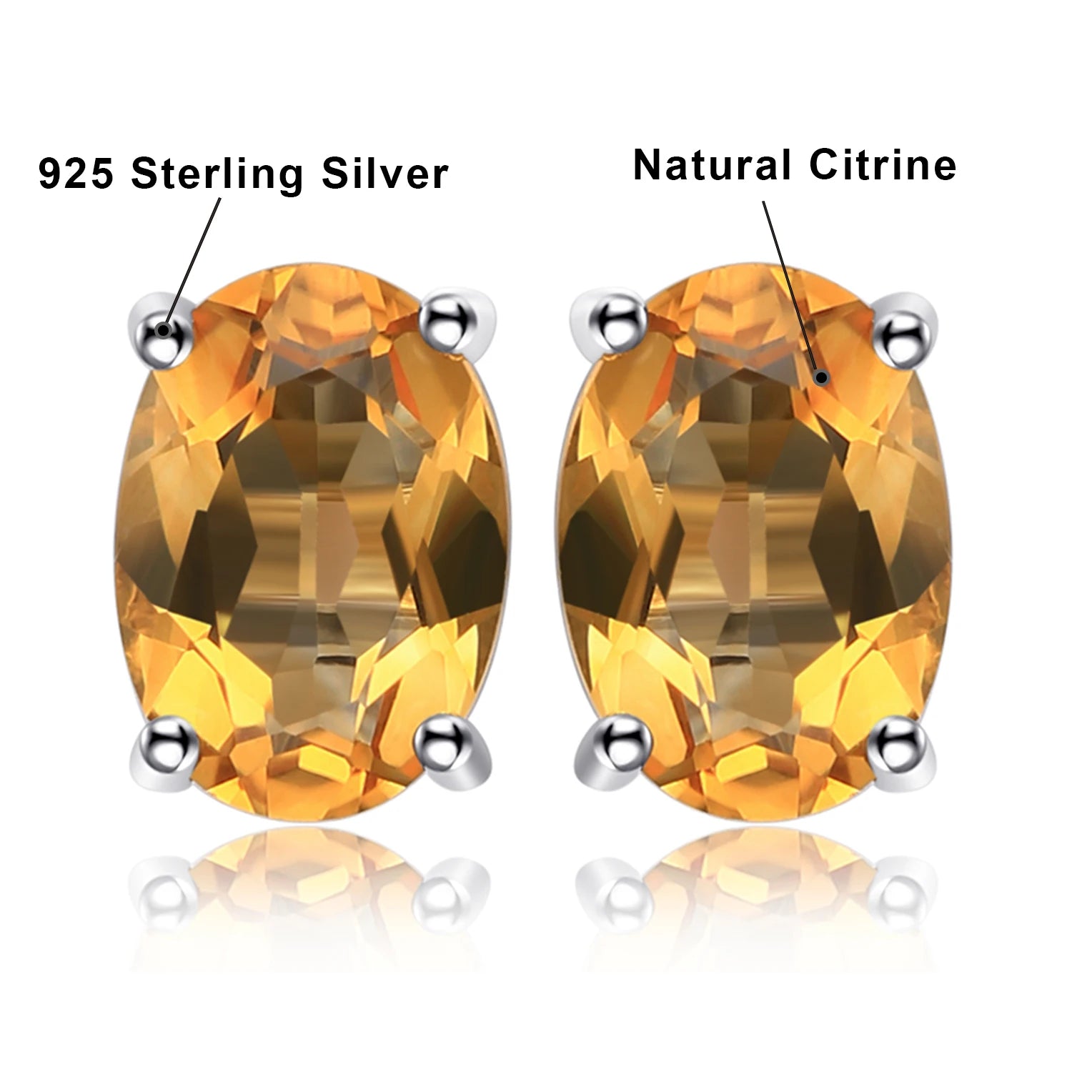 Fashionable, Bold and Beautiful DressJewelryPalace Rose Gold Yellow Gold Plated Oval Natural Amethyst Citrine Garnet Topaz Peridot 925 Sterling Silver Earrings Woman - Just The Fly Way
