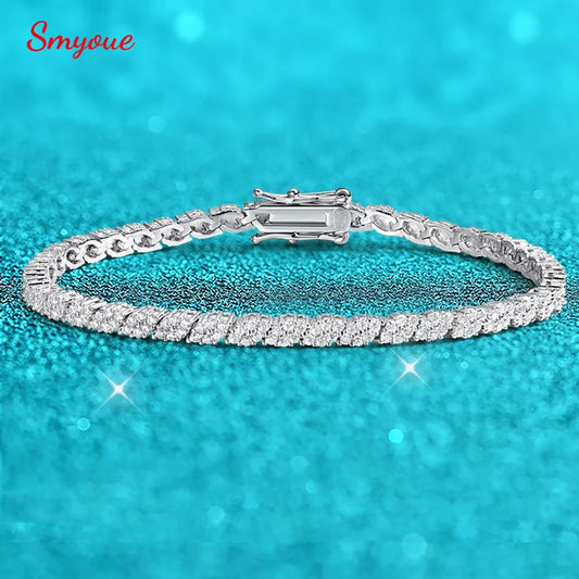 Smyoue Moissanite Tennis Bracelet for Women - Dazzle in 18K Gold & Sterling Silver Jewelry - Just The Fly Way