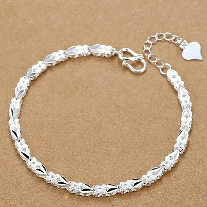 Shine On Sterling Silver Chain Bracelet for Men & Women - Perfect for Parties, Gifts & Weddings - Just The Fly Way