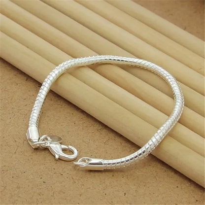 Shine On Sterling Silver Chain Bracelet for Men & Women - Perfect for Parties, Gifts & Weddings - Just The Fly Way