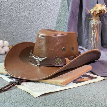 YeaHaw Cowgirl!! Ride in Style While Wearing This Vintage Faux Leather Hat - Just The Fly Way