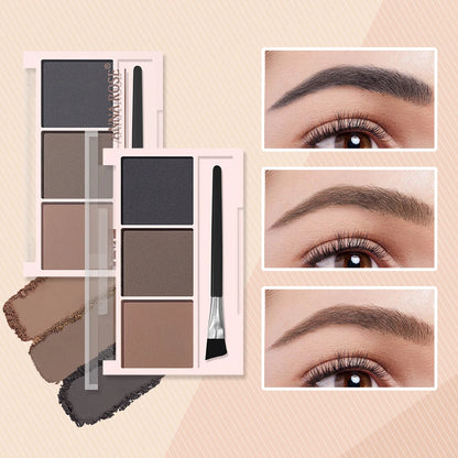 Fashionable, Bold and Beautiful DressThree-color eyebrow powder shadow three-dimensional eyebrow shape waterproof and sweat-proof natural long-lasting eyebrow powder