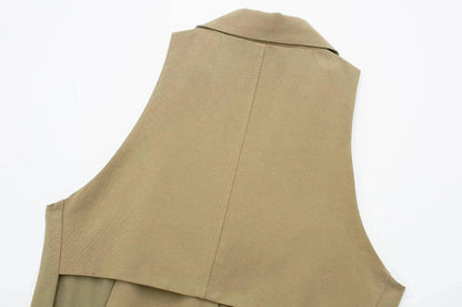 Vest Top and Slim Midi Skirt Set, Side Zipper Closure - Just The Fly Way