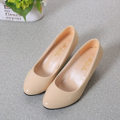 Fashionable, Bold and Beautiful DressWomen Pumps Nude Shallow Mouth Women Shoes New Fashion Office Work Wedding Party Shoes Ladies Low Heel Shoes Summer Heels Woeman