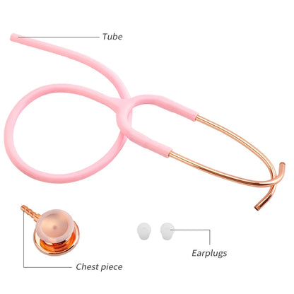 Fashionable, Bold and Beautiful DressClassic Professional Pink Cardiology Estetoscopio Double Head Cute Medical Doctor Nurse Student Physician Clinical Stethoscope