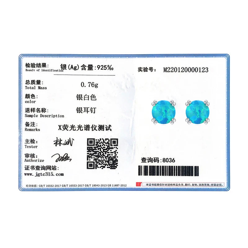 Fashionable, Bold and Beautiful DressMODIAN 925 Sterling Silver Fashion Stylish Natural Opal Stud Earrings For Women Girl Fine Jewelry Anniversary Gifts Accessories - Just The Fly Way