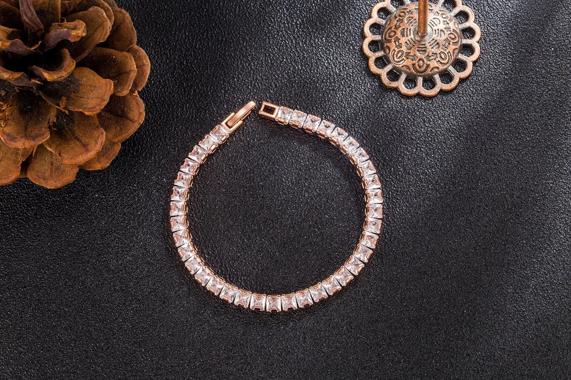 Solid 18K 14K Gold Moissanite Tennis Bracelet for Women D VVS1 Round 925 Sterling Silver Luxury Bracelet for Engagement - Just The Fly Way