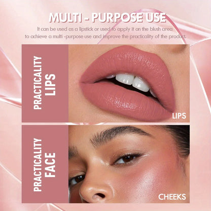 Fashionable, Bold and Beautiful DressMatte Lipstick Pencil Waterproof Long Lasting Non-Stick Cup Lip Stain Tint Cosmetic Nude Lipstick Pen Makeup Maquillage