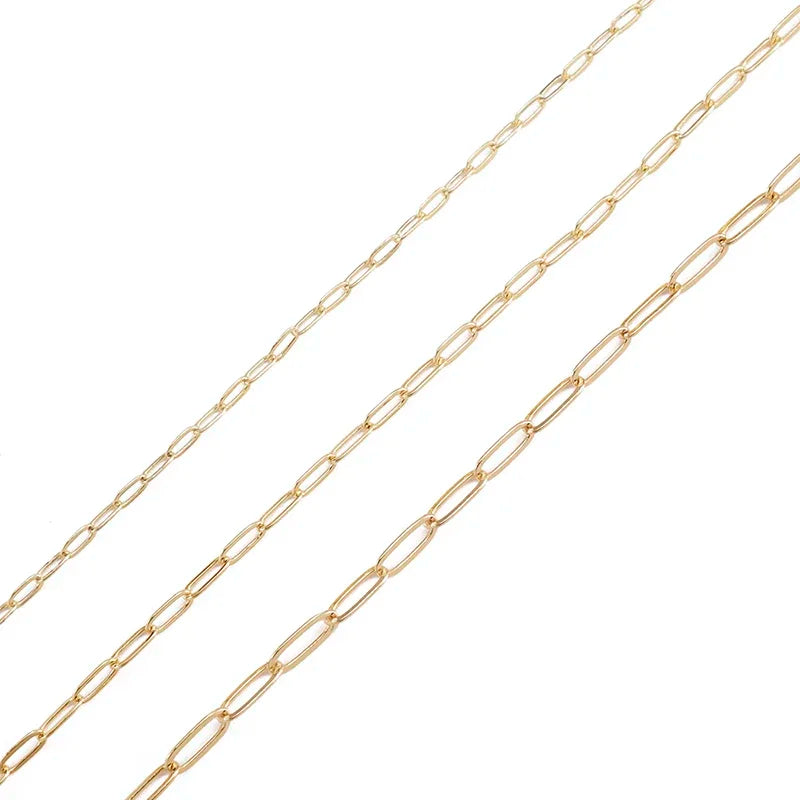 Shine On 18K Gold Plated Paperclip Chain for DIY Jewelry Lovers - Perfect for Necklaces & Bracelets - Just The Fly Way