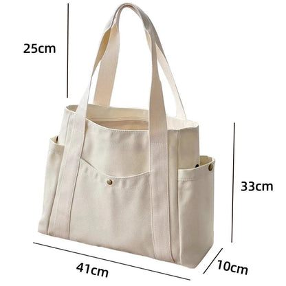 Hello Kitty Large Capacity Canvas Tote Available in Black, Beige, or Mustard, With A Variety Of Style Options - Just The Fly Way