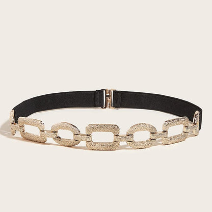 Elastic Link Chain, Splice Buckle, Waist Belt, Sparkle Accessories - Just The Fly Way