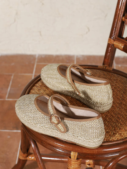 Women's DEMURE Hook and Loop Mary Jane Shoes - Cushioned Footbed, Summer-Ready Design, Textured Upper - Just The Fly Way