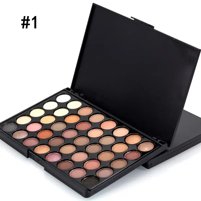Fashionable, Bold and Beautiful Dress40/74/78 Colors Glitter Eyeshadow Palette Matte Waterproof Long Lasting Pressed Powder Cosmetics Kit  Fashion Women MakeUp Tools