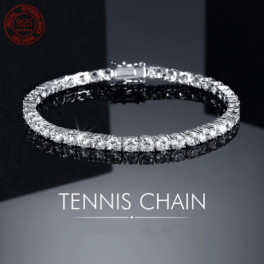 Shine On Bracelet - 925 Silver Plated & 18K Gold Zircon Tennis Bracelet for Men & Women - Just The Fly Way