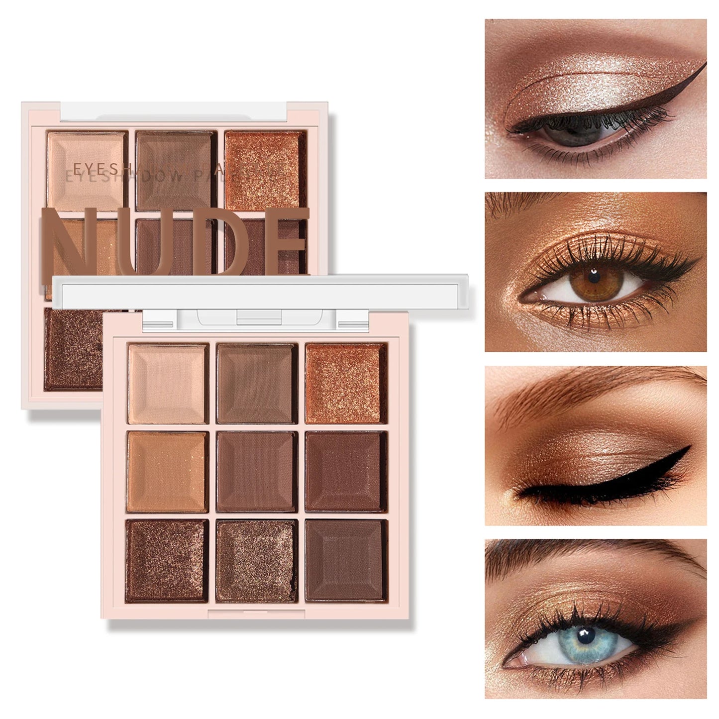 Fashionable, Bold and Beautiful DressJUJU DREAM 9-Color Eyeshadow Palette, Matte & Shimmer Finish, Soft Milk Tea Tones, Compact & Easy for Daily Student Makeup