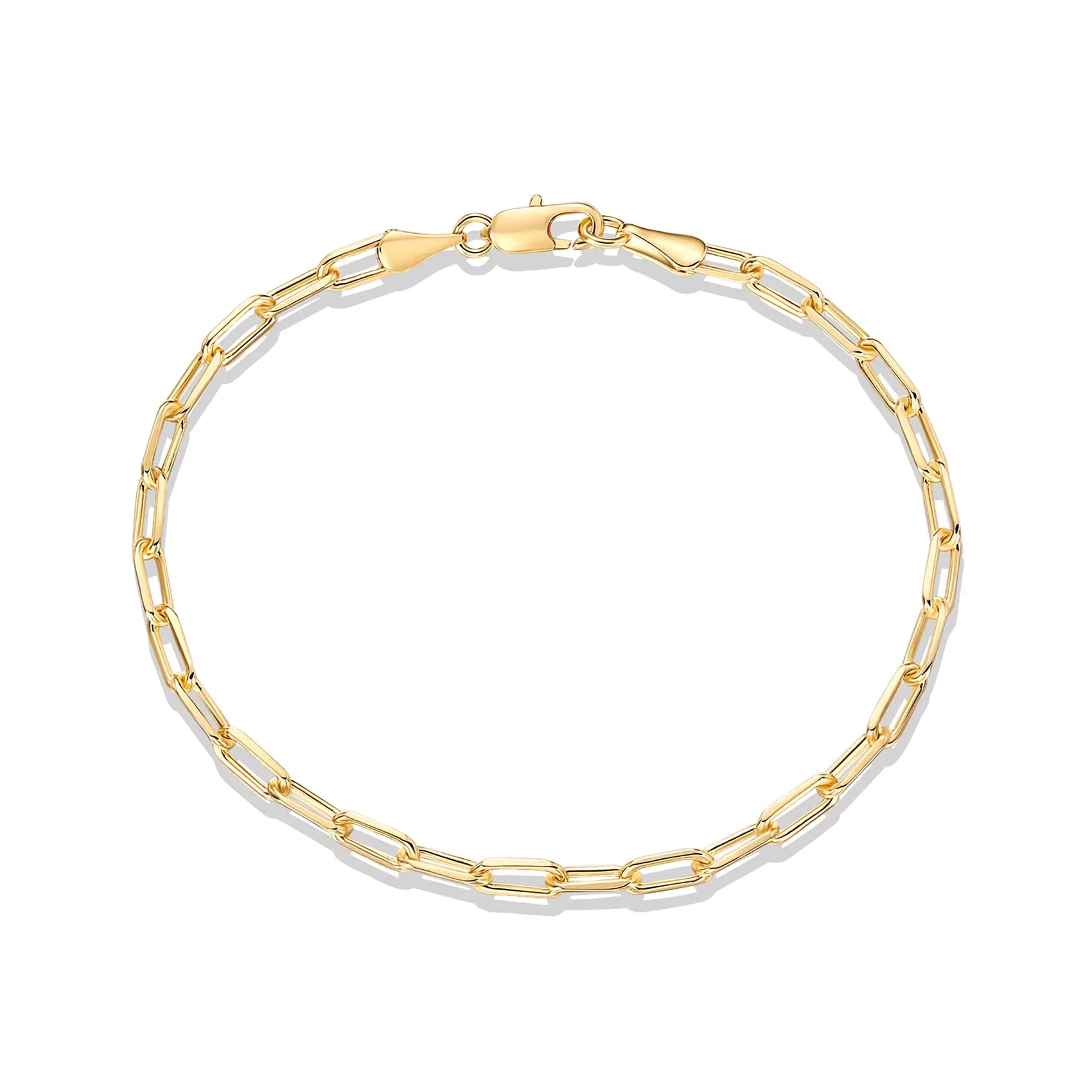 Shevalues Adjustable Gold Plated Paperclip Bracelet for Women - Trendy Curb/Figaro Chain Jewelry to Shine On - Just The Fly Way