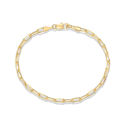 Shevalues Adjustable Gold Plated Paperclip Bracelet for Women - Trendy Curb/Figaro Chain Jewelry to Shine On - Just The Fly Way