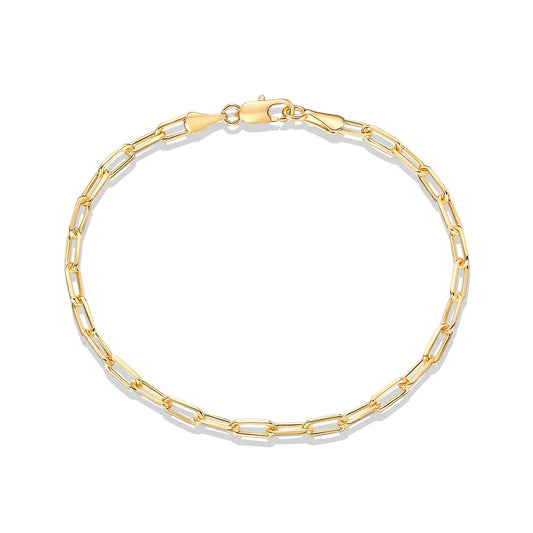 Shevalues Adjustable Gold Plated Paperclip Bracelet for Women - Trendy Curb/Figaro Chain Jewelry to Shine On - Just The Fly Way