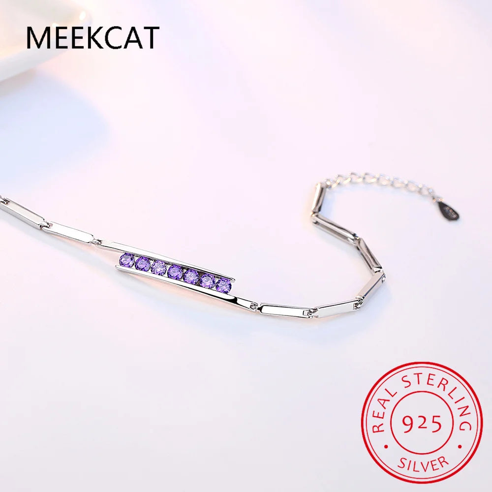 Shine On Women's 925 Sterling Silver CZ Tennis Bracelet - Perfect for Weddings & Special Occasions - Just The Fly Way