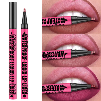 Fashionable, Bold and Beautiful Dress1PC Liquid Matte12-Color Lipliner Pencil Waterproof Plumping Stain Lipstick Natural Lip Liner Outline Lips Contour Makeup