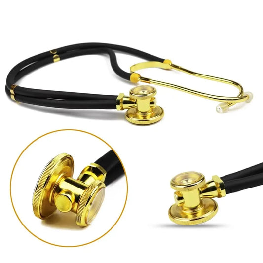 Fashionable, Bold and Beautiful DressMedical Sprague Rappaport Type Professional Doctor Neonatal Adult Nurse Cardiology Estetoscopio Dual Head Gilt Cute Stethoscope