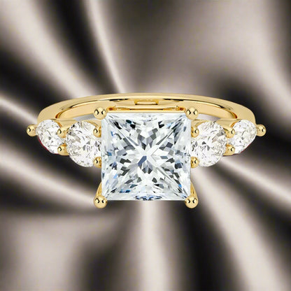 Shine Bright with Our 1CT Moissanite Engagement Ring for Glamorous Moments – 18K Gold Plated Silver - Just The Fly Way
