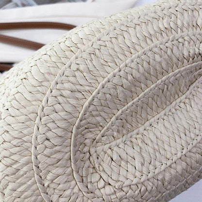 Women's Large Capacity Shoulder Bag with a Woven Basket Fashion - Just The Fly Way