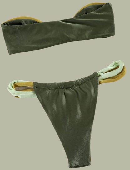 Bandeau Bikini Set Swimsuit For Women Bathing Suits - Just The Fly Way
