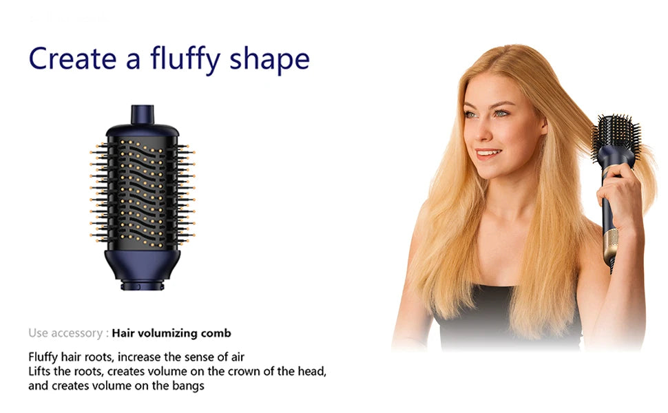 Negative Ion Hair Dryer Wrap 6 in 1 Multi-Styler Powerful Hair Dryer Brush Multi-Styler Auto-Wrap Curlers For Dyson Air wrap - Just The Fly Way