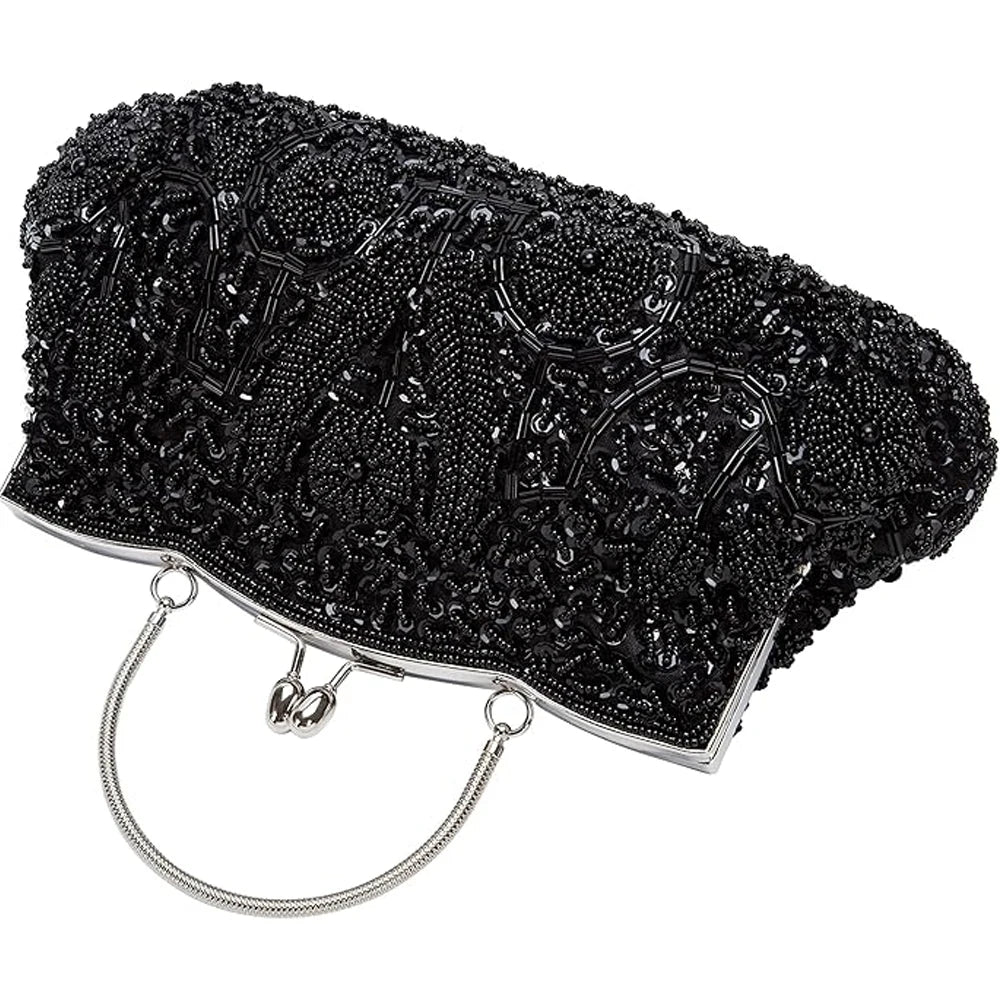 Fashion Retro Women Evening Bags Beaded Ladies Clutch Purse Shoulder Chain Wedding Party Women's Handbag Purses and Handbags - Just The Fly Way