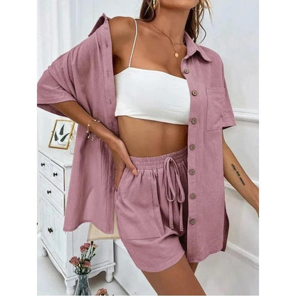 Summer Short Sleeve Shirt and Shorts, Two Piece Set - Just The Fly Way