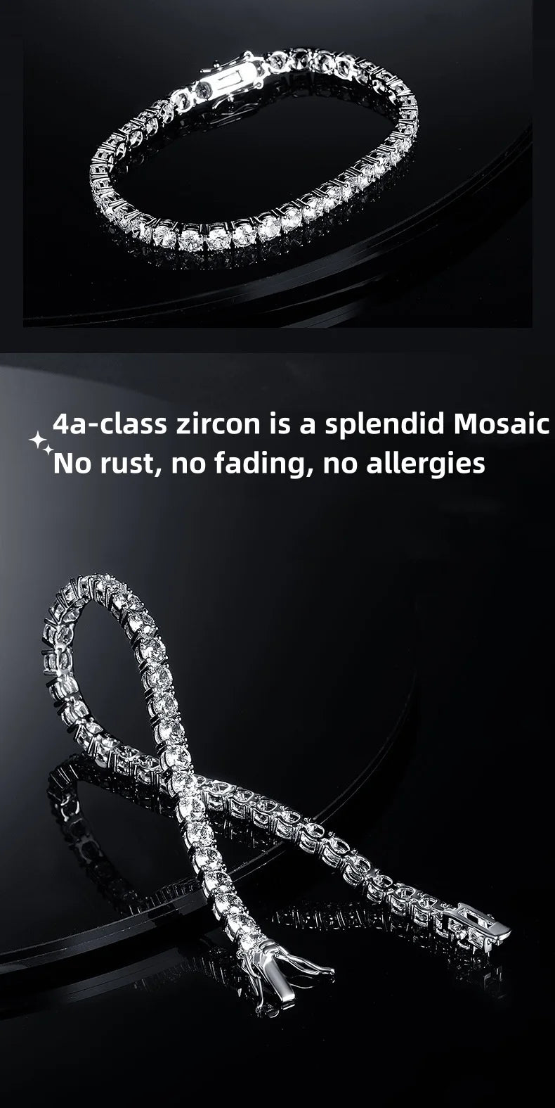 Shine On Bracelet - 925 Silver Plated & 18K Gold Zircon Tennis Bracelet for Men & Women - Just The Fly Way