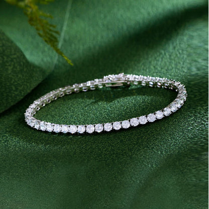 QooLady Shiny CZ Tennis Chain Bracelet for Women - Perfect Wedding & Engagement Jewelry Gift - Just The Fly Way