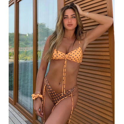Amazing Selection of Various Prints, Low waistline Bikini Set With Backless Design - Just The Fly Way