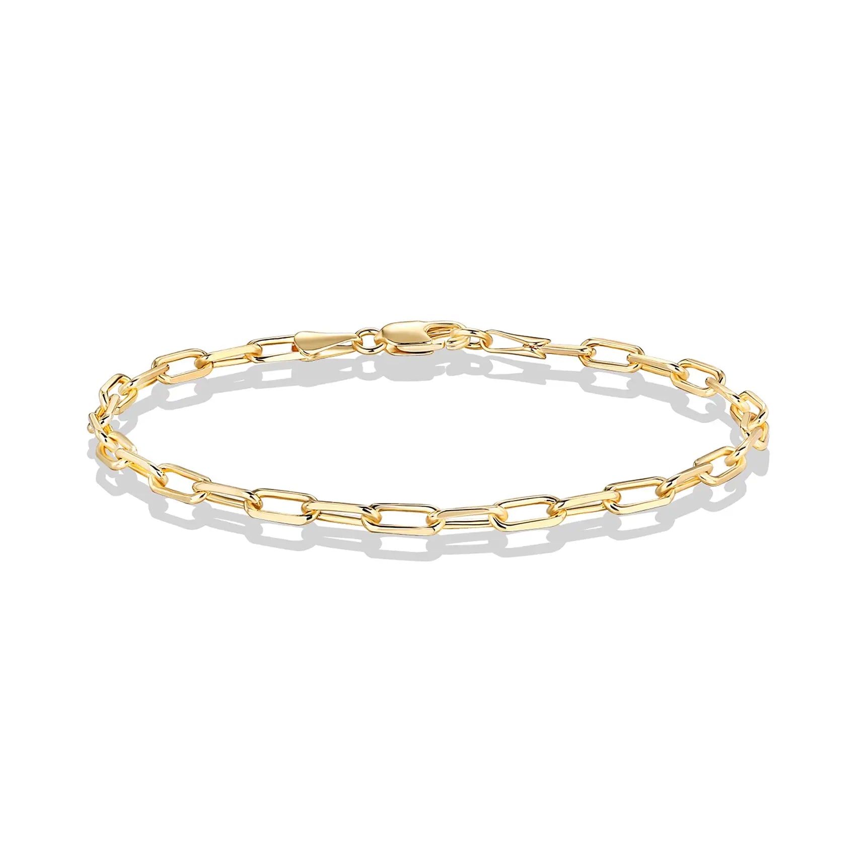 Shevalues Adjustable Gold Plated Paperclip Bracelet for Women - Trendy Curb/Figaro Chain Jewelry to Shine On - Just The Fly Way