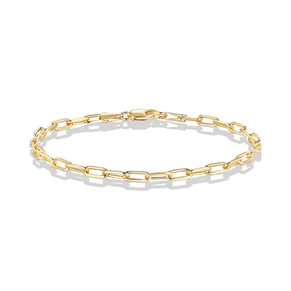 Shevalues Adjustable Gold Plated Paperclip Bracelet for Women - Trendy Curb/Figaro Chain Jewelry to Shine On - Just The Fly Way