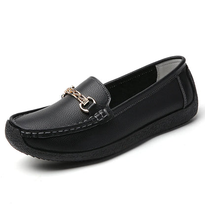 Fashionable, Bold and Beautiful DressWoman Shoes Leather Casual Shoes With Low Heels Loafers Women's Flats 2025 New Zapatos De Mujer Elegant Heel Footwear Women
